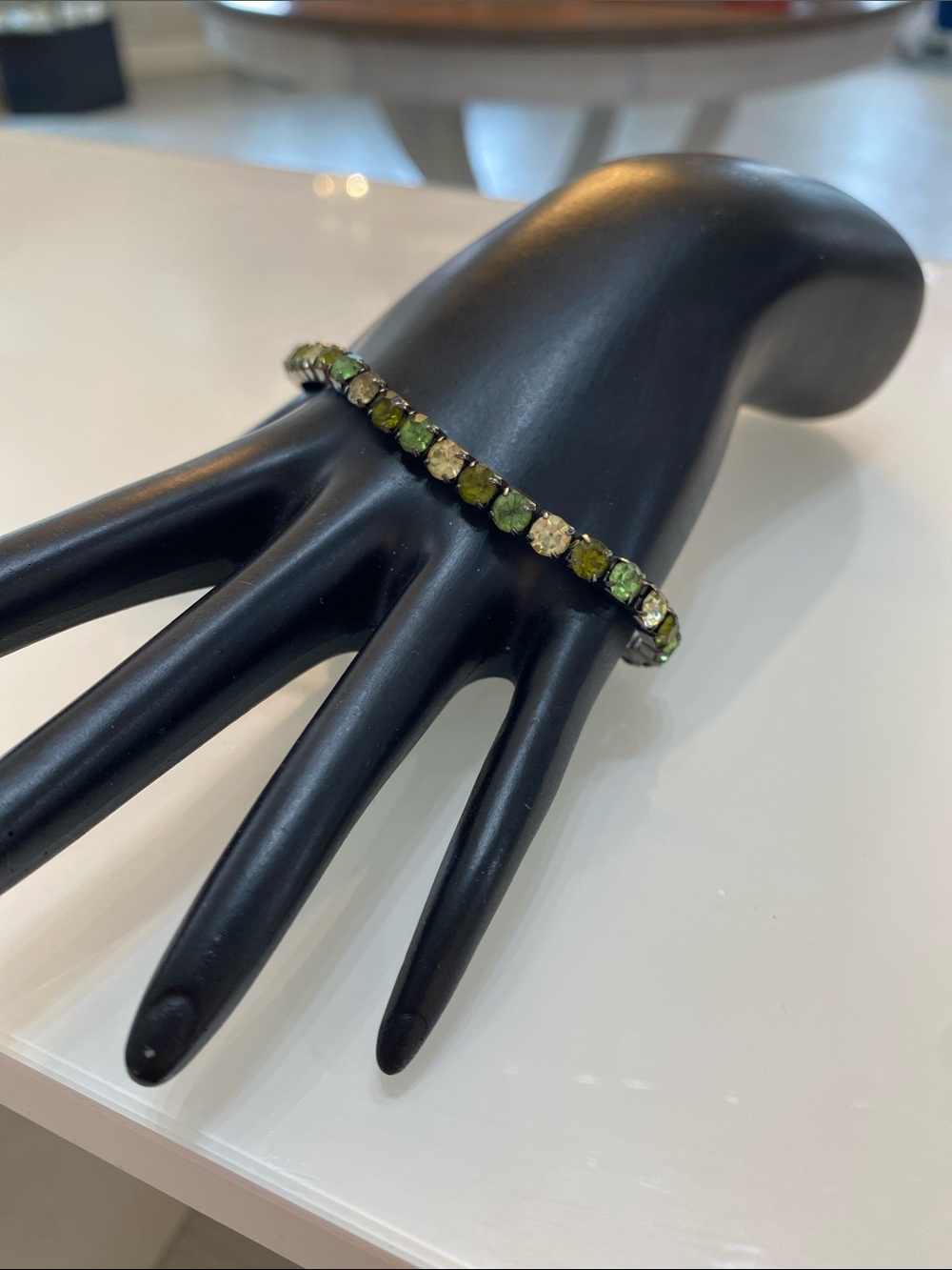 Green Crystal Tennis Bracelet - Women Jewelry